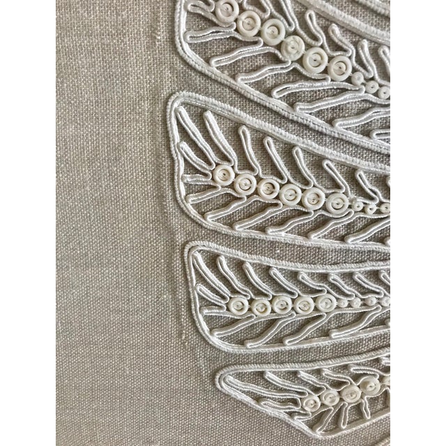 Trowbridge Large Embroidery On Neutral Taupe Muslin And Cream