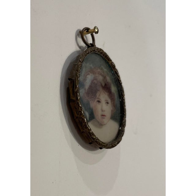 Portraiture Edwardian Portrait Miniature of a Young Girl For Sale - Image 3 of 4