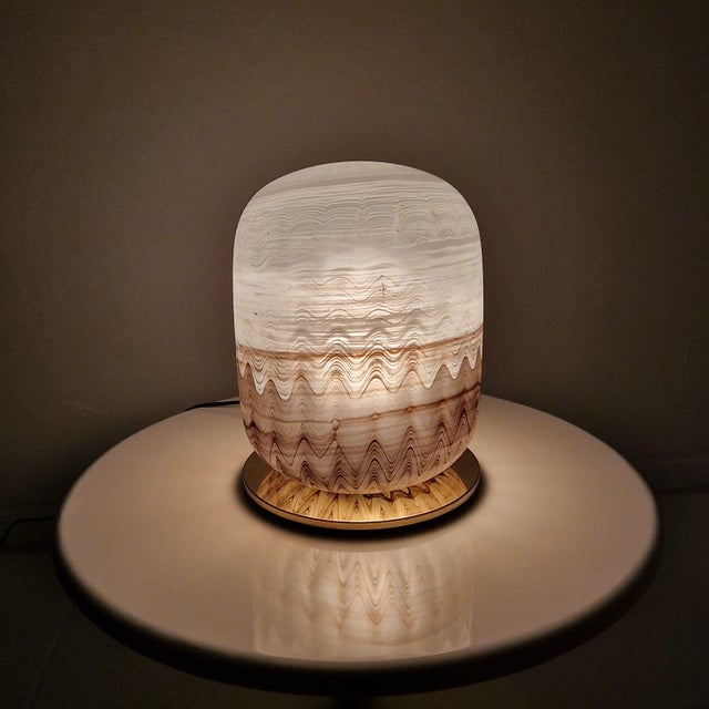 Mid-Century Modern Vintage Hand-Blown Murano Glass Table Lamp, Italy, 1970 For Sale - Image 3 of 13