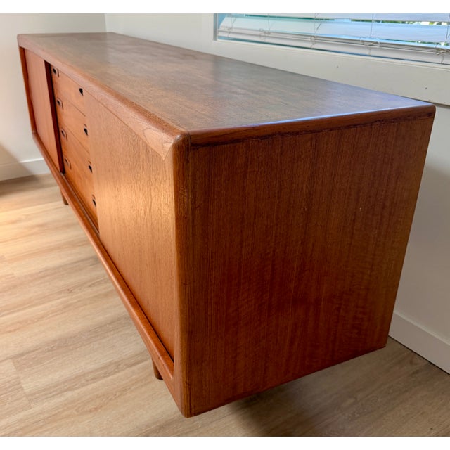 Brown h.p. Hansen Teak Sideboard, Scandinavian Modern, Denmark, 1962. Located Near Sf, Ca For Sale - Image 8 of 9