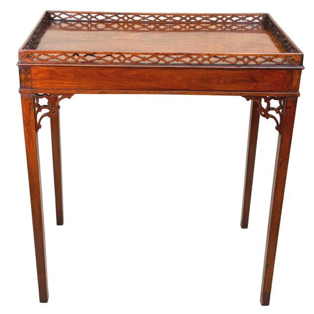 Georgian Central Standing Mahogany Silver Table, 1760 For Sale - Image 10 of 13