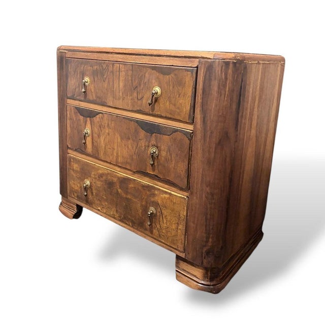 Brown Art Deco CC41 Chest of Drawers in Burr Walnut For Sale - Image 8 of 9