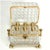 Antique French Baccarat crystal perfume box. Richly decorated on the lid, base and sides, with a cut pattern of diamonds...