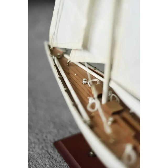 Mid-Century Scandinavian Modern Wooden J-Class Ranger J5 Yacht Model, 1960s For Sale - Image 11 of 18