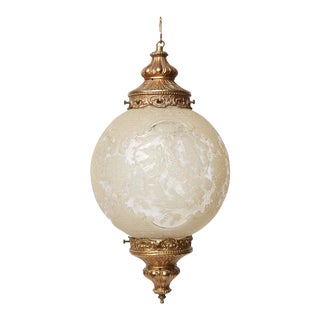 Victorian Style Globe Pendant Lamp, 1960s For Sale