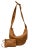 Large hobo in camel woven leather with knotted shoulder strap. Zip top closure. Fully lined with inside zip pouch.