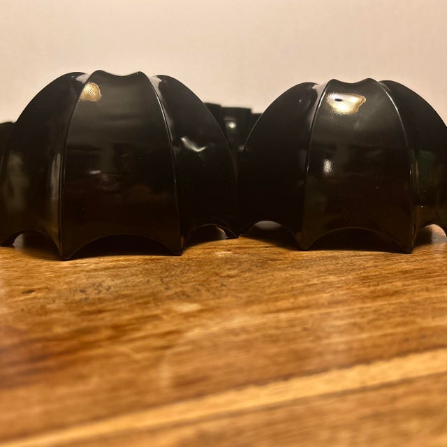 Black 1980s French Black Glass Bowls- Set of 2 Arcoroc For Sale - Image 8 of 11