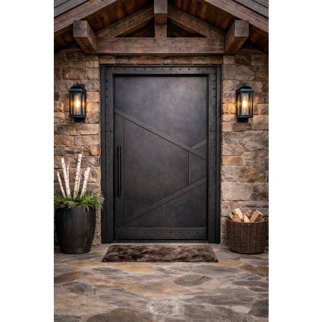 Metal Custom Front Entry Door For Sale - Image 7 of 7