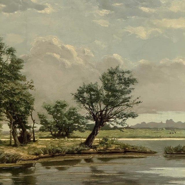 Framed Oil Painting on Canvas by George Roelandt For Sale - Image 12 of 15