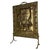 A highly decorative 19th-century English fire screen, finely crafted from brass and timber and distinguished by an...