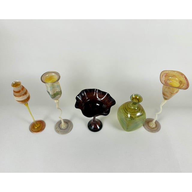 Mid-Century Modern Murano Art Glass Set from Ludwig Schmid, 1985, Set of 5 For Sale - Image 3 of 11