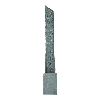 'Stele Lvii' Illuminating Floor Sculpture by Clyde Lynds, 1988 For Sale