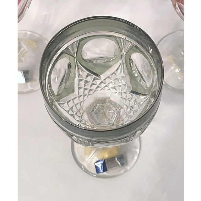 Traditional Mid 20th Century Hofbauer Crystal Goblets - Set of 3 For Sale - Image 3 of 7
