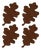 Oak Leaf Cocktail Napkins - Set of 4 For Sale