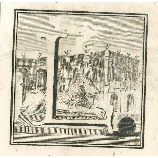 Letter of the Alphabet L, from the series "Antiquities of Herculaneum", is an etching on paper realized by Luigi...