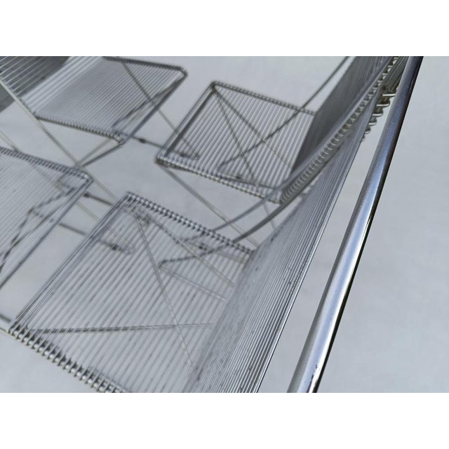 Postmodern Wire Chairs by Till Behrens for Schlubach, Set of 4 For Sale - Image 3 of 15