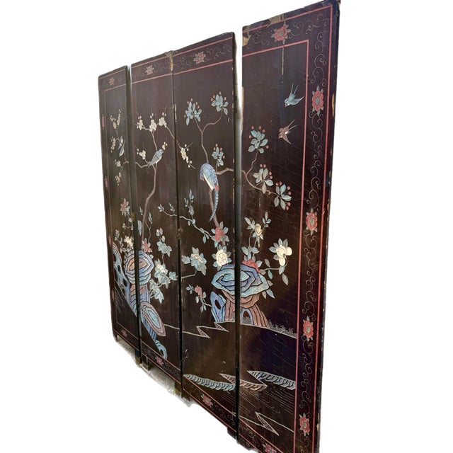 Chinoiserie 19th C. Chinese Coromandel Screen Panels, Set of 4 For Sale - Image 3 of 18