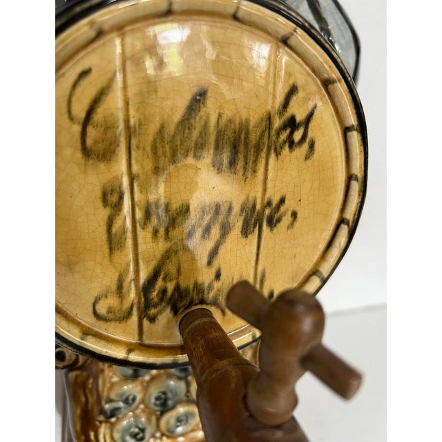 Polychrome Earthenware Fountain, 20th Century For Sale - Image 9 of 14