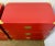 Early 21st Century Pair of Red Campaign Style Chests For Sale - Image 5 of 11