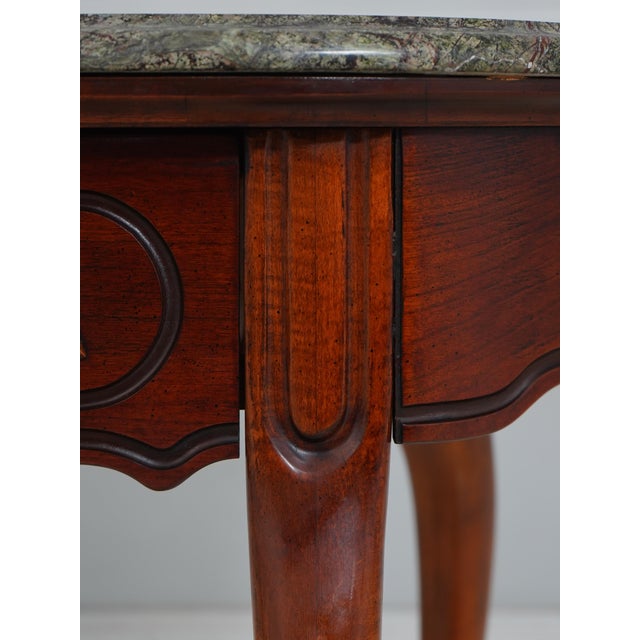 Vintage Victorian Style Mahogany Marble Top 1 Drawer Console Table For Sale In Philadelphia - Image 6 of 17