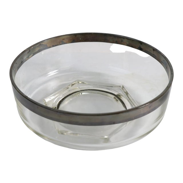 Silver Banded Fruit Bowl Att. To Dorothy Thorpe For Sale