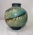 Vintage Signed Tom Neugebauer Black Green Drip Glaze Raku Blackware Pottery Vase For Sale In New York - Image 6 of 14