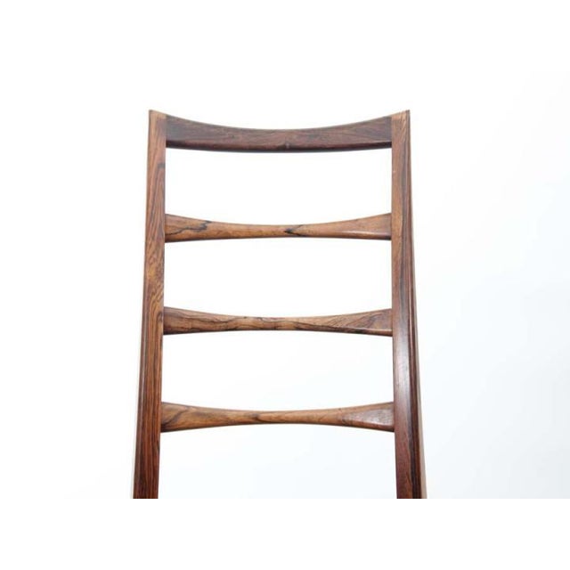 Brown Mid-Century Scandinavian Modern Teak Chairs Model Lis attributed to Niels Koefoed, 1960s, Set of 6 For Sale - Image 8 of 11