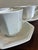Vintage Johnson Brothers Heritage White Ironstone Cups & Saucers — Set of 10 For Sale - Image 14 of 16