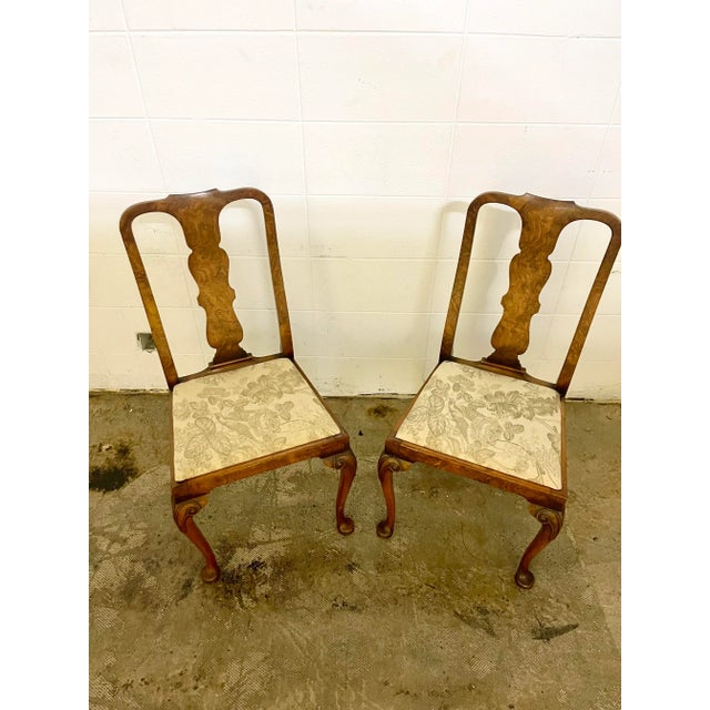 Sienna Early 20th Century Queen Anne Style Butler Wood Side Chairs — Set of 2 For Sale - Image 8 of 10