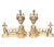 Metal Vintage Castillan Louis XVI French Style Cast Brass Fireplace Andirons Chenets ~ a Pair For Sale - Image 7 of 7