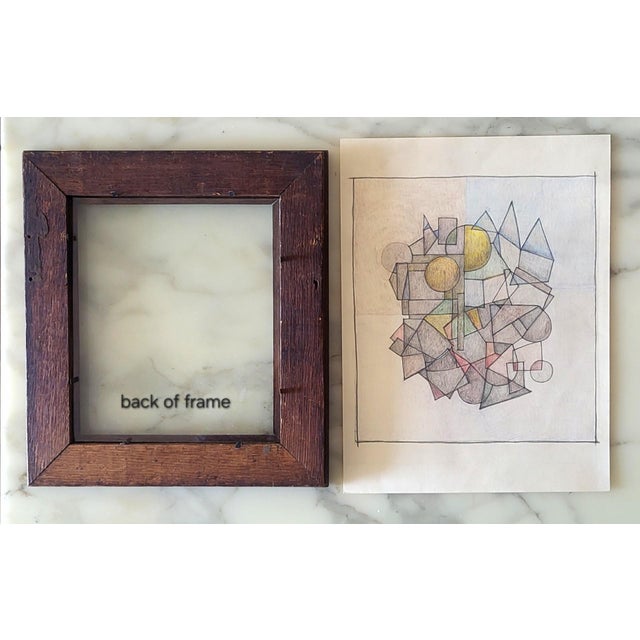 This work measures 11- 1/4"h x 10- 1/4 inch w. x 1- 1/4" d. When installed within solid wood vintage/antique frame. This...