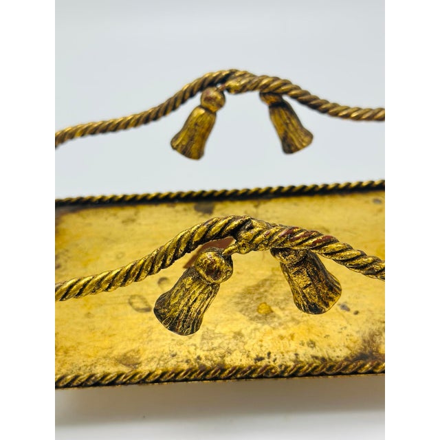 Vintage Gold Italian Tray For Sale In Charleston - Image 6 of 7
