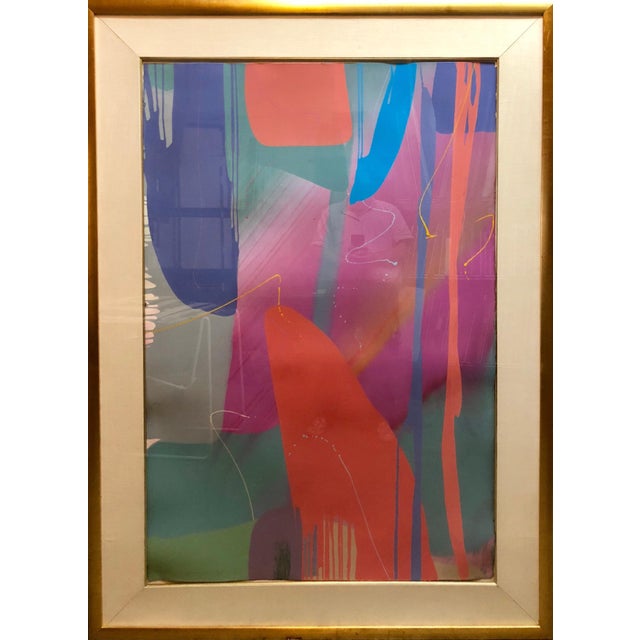 Lamar Briggs, Monumental Texas Modernist Abstract Expressionist Color Field Acrylic Painting, c.1980s For Sale In Miami - Image 6 of 8