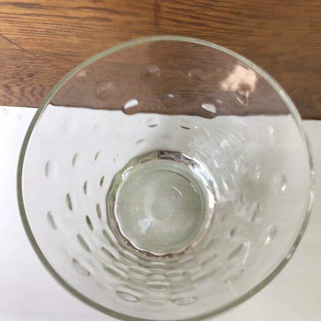 Mid-Century Modern Hazel Atlas Clear Dots Glass Ice Bucket With Tongs, 3 Tumblers,6 Rocks, and 6 Shot Glasses-Set of 17 For Sale - Image 3 of 13