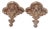 Pair Italian Gilt Wood Gold Finish Wall Bracket Shelves For Sale