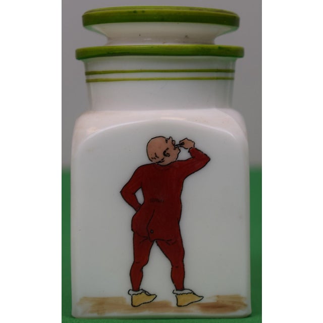 Traditional Set X 3 Cyril Gorainoff Hand Painted Fisherman Apothecary Vanity Jars For Sale - Image 3 of 7