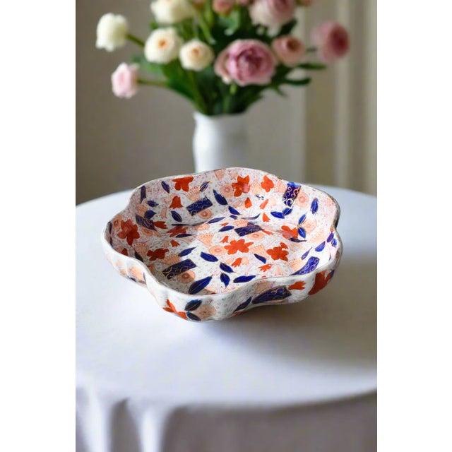 STAFFORDSHIRE IMARI PATTERN BOWL Era: 1850-1899 Origin: Staffordshire, England Style: English Interpretation of Japanese...