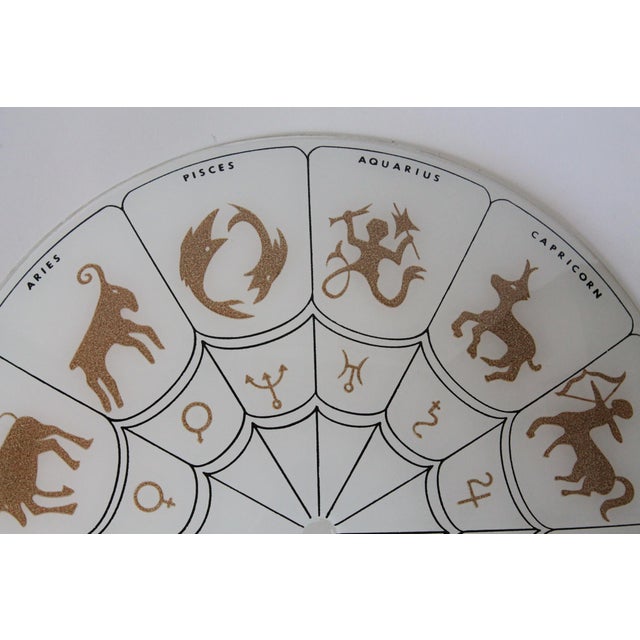 1970’s Zodiac Horoscope Astrology Flush Mount Light Fixture - Glass Cover Only For Sale - Image 9 of 10