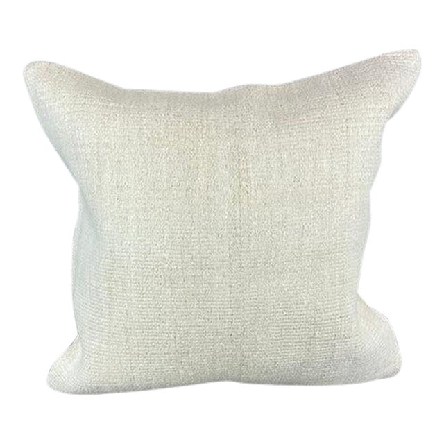 20 x 20 Hemp Pillow Turkish Cushion Natural Grayish White Pillow Cushion Cover For Sale