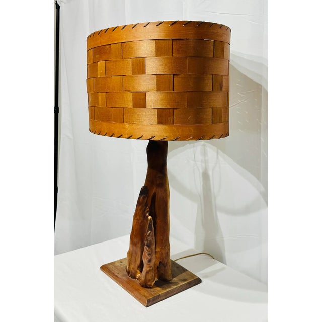 Mid 20th Century Vintage Cypress Tree “Knee” Table Lamp For Sale - Image 4 of 7