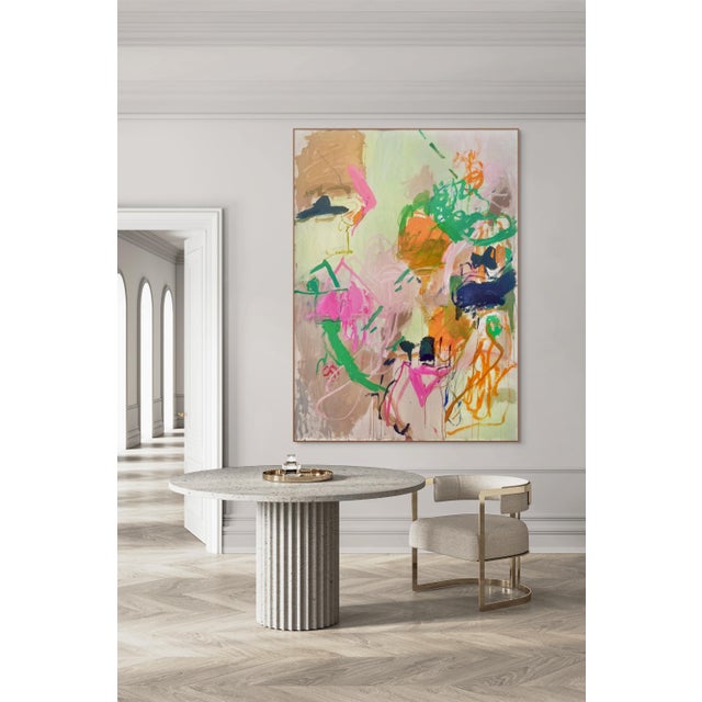 This work will be shipped rolled in a tube. Poynder's method emphasizes gesture, line, color, and space. Physicality and...