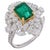 Early 21st Century Natural Zambian Emerald Ring with Diamonds and 18k Gold For Sale - Image 5 of 18