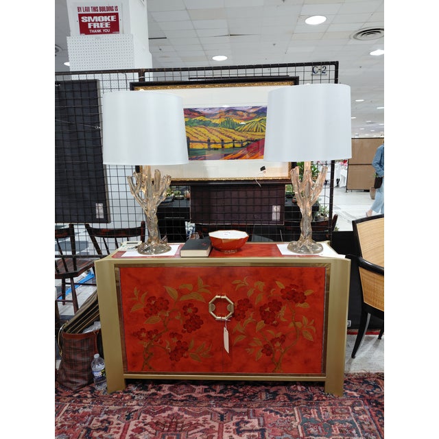 Brass 1970s Mastercraft Chinoiserie Faux-Tortoise and Brass Commode For Sale - Image 8 of 11
