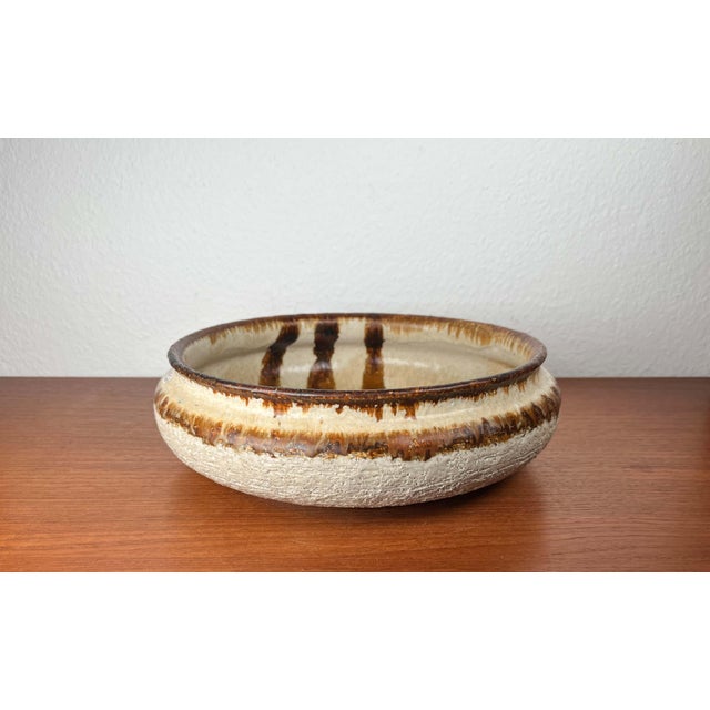 Large Mid-Century Modern Danish Studio Pottery Bowl by Aksel Larsen for Axella, 1960s For Sale - Image 16 of 16