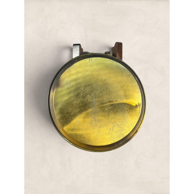 1920s Antique English Barley Twist Table With Brass Top For Sale - Image 5 of 5