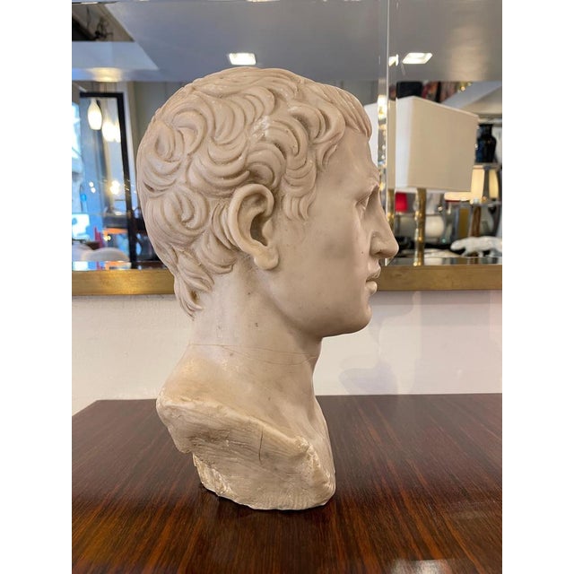 Bust of a Roman Emperor, Early 1800s, Marble For Sale - Image 10 of 13