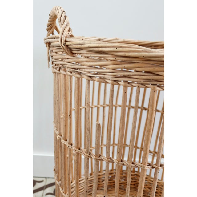 Large Vintage Wicker Bakery Basket, 1950s For Sale - Image 6 of 8