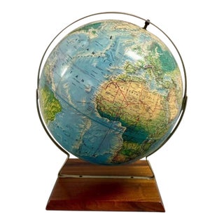 1960s MCM World Globe For Sale