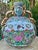 Large Antique 19th Century Chinese Famille Rose Porcelain Moon Flask with Gilt Dragon Handles – 20” Tall Description A...