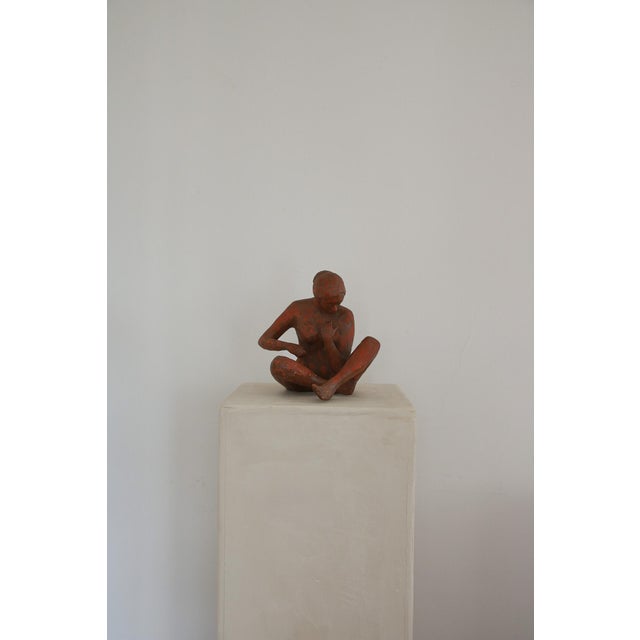 Terra Cotta Vintage Terra Cotta Female Nude Sculpture For Sale - Image 8 of 9